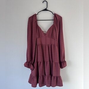 Altar'd State Long Sleeve Dress in Dusty Rose